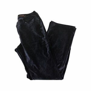 Vintage Christopher Blue Velvet Pants Womens 12 Cotton Wide Leg Soft Rich Retro